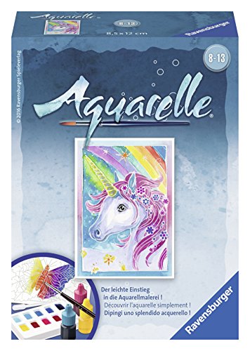 Ravensburger Aquarelle 29185 - Malsets, Einhorn, Mini, 8,5 x 12 cm von Ravensburger