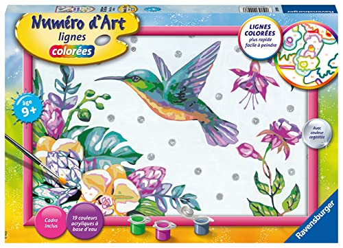 Ravensburger Art-Nummer – groß – Kolibri und exotische Blumen – Kreatives Hobby – Malen – Konzentration – Kinder ab 7 Jahren – 20098, 4005556200986 von Ravensburger