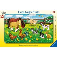 Rahmenpuzzle Ravensburger Bauernhoftiere auf der Wiese 15 Teile Rahmenpuzzle Ravensburger Bauernhoftiere auf der Wiese 15 Teile von Ravensburger Verlag GmbH