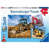 Puzzle Ravensburger Baufahrzeuge im Einsatz 3 X 49 Teile von Ravensburger