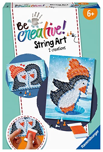 Ravensburger 18244 BeCreative String Art Pinguin Kreative Fadenbilder mit frechen Pinguinen, für Kinder ab 6 Jahren von Ravensburger