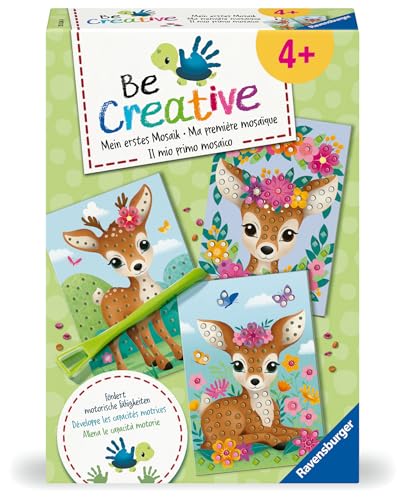 Ravensburger BeCreative 25534 - Bastelset Mosaik Mein Bambi, DIY basteln für Kinder ab 4 Jahren - Mosaik Bastelset von Ravensburger