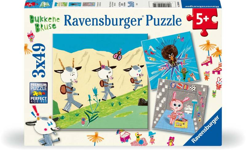 Ravensburger Bukkene Bruse Puzzles 3x49 Teile von Ravensburger