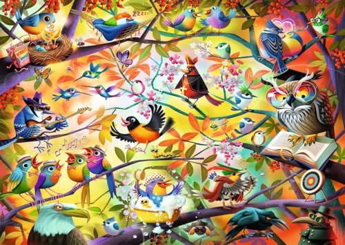 Ravensburger Busy Birdies 1000 Teile Puzzle | Einzigartiges Teiledesign | Softclick Technologie Puzzle-Enthusiasten von Ravensburger