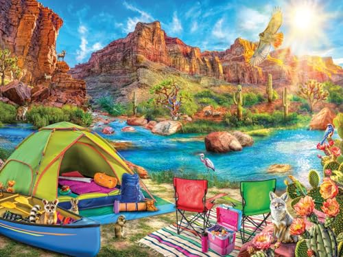 Ravensburger Canyon Camping 1500 Teile Puzzle für Erwachsene - 12001007 - Handgefertigtes Werkzeug, Made in Germany, jedes Teil zusammen von Ravensburger