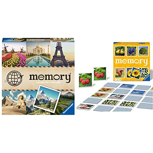 Ravensburger Collectors‘ Memory® Schönste Reiseziele – 27379 & Natur Memory - 20881 - der Spieleklassiker für alle Naturfreunde2-8 Spieler ab 6 Jahren von Ravensburger