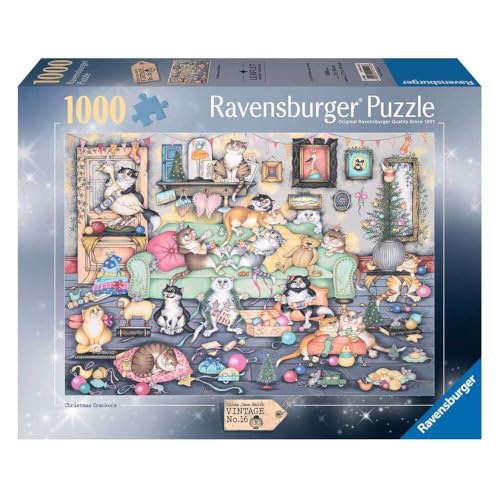 Ravensburger Crazy Cats Vintage No. 16 Weihnachtskekse, 1000 Teile, Puzzle für Erwachsene und Kinder ab 12 Jahren Ravensburger Crazy Cats Vintage No. 16 Weihnachtskekse, 1000 Teile, Puzzle für Erwachsene und Kinder ab 12 Jahren von Ravensburger
