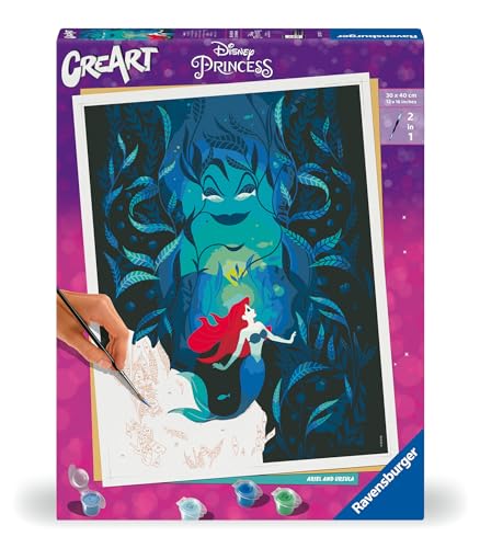 Ravensburger CreArt 23732 - Ariel and Ursula - Disney Malen nach Zahlen Erwachsene, DIY Malset mit Pinsel und Acrylfarben, Geschenk für Frauen und Männer, Malen für Erwachsene Ravensburger CreArt 23732 - Ariel and Ursula - Disney Malen nach Zahlen Erwachsene, DIY Malset mit Pinsel und Acrylfarben, Geschenk für Frauen und Männer, Malen für Erwachsene von Ravensburger