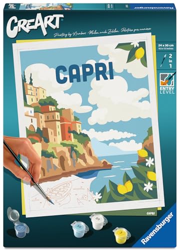 Ravensburger CreArt 25893 - Capri - Malen nach Zahlen Erwachsene, DIY Malset mit Pinsel und Acrylfarben, Geschenk für Frauen und Männer, Malen für Erwachsene Ravensburger CreArt 25893 - Capri - Malen nach Zahlen Erwachsene, DIY Malset mit Pinsel und Acrylfarben, Geschenk für Frauen und Männer, Malen für Erwachsene von Ravensburger