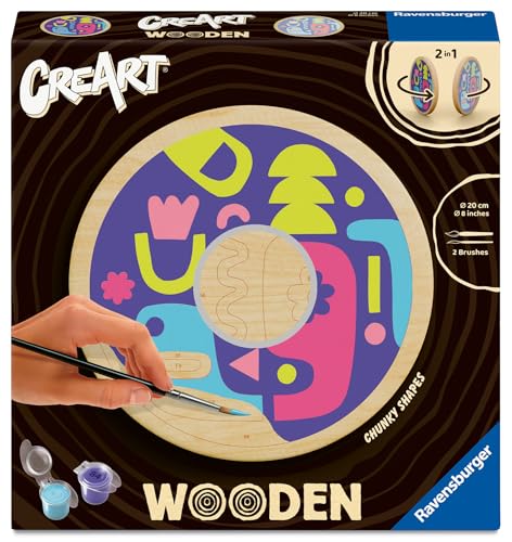 Ravensburger CreArt 25922 - Eckige Formen - Malen nach Zahlen auf Holz, DIY Malset mit Pinsel und Acrylfarben, Geschenk für Frauen und Männer, Malen für Erwachsene Ravensburger CreArt 25922 - Eckige Formen - Malen nach Zahlen auf Holz, DIY Malset mit Pinsel und Acrylfarben, Geschenk für Frauen und Männer, Malen für Erwachsene von Ravensburger