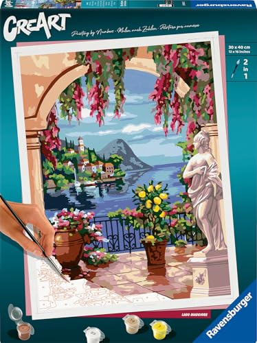 Ravensburger CreArt - 25963 - Lago Maggiore - Malen nach Zahlen für Erwachsene - ab 14 Jahren, Malen nach Zahlen Italien von Ravensburger