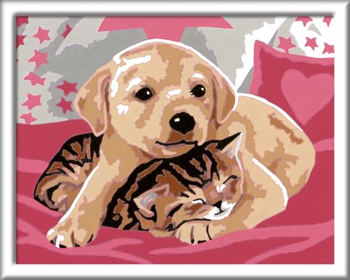 Ravensburger CreArt 28031 - Beste Freunde - Malen nach Zahlen Hund und Katze für Kinder ab 9 Jahre, Malset mit Rahmen, Pinsel und Acrylfarben, Geschenk für Mädchen und Jungen Ravensburger CreArt 28031 - Beste Freunde - Malen nach Zahlen Hund und Katze für Kinder ab 9 Jahre, Malset mit Rahmen, Pinsel und Acrylfarben, Geschenk für Mädchen und Jungen von Ravensburger