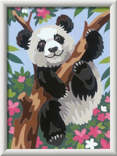 Ravensburger - CreArt D-Serie: Panda, Kit zum Malen nach Zahlen, enthält ein vorgedrucktes Brett, Pinsel, Farben und Zubehör, kreatives Spiel für Kinder 9 Jahre von Ravensburger