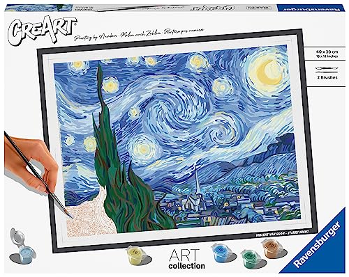 Ravensburger CreArt - Malen nach Zahlen 23518 - Art Collection: Die Sternennacht (Van Gogh) - ab 14 Jahren von Ravensburger