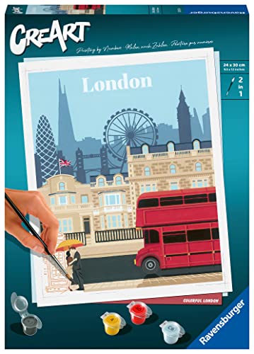 Ravensburger CreArt - Malen nach Zahlen 23525 - Colorful London - ab 12 Jahren, White von Ravensburger