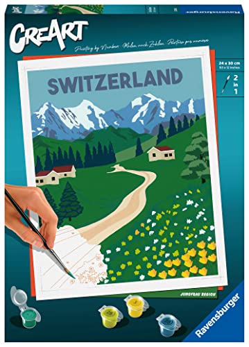 Ravensburger CreArt - Malen nach Zahlen 23536 Jungfrau Region ab 12 Jahren von Ravensburger