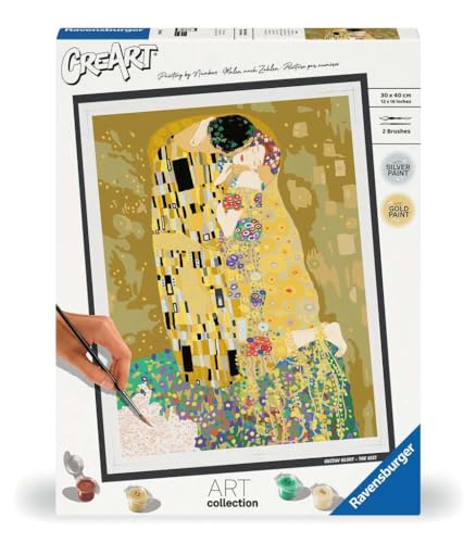 Ravensburger CreArt - Malen nach Zahlen 23648 - Art Collection: Der Kuss (Klimt) - ab 14 Jahren von Ravensburger