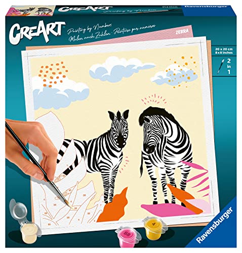 Ravensburger CreArt - Malen nach Zahlen 23666 - Zebra - ab 12 Jahren von Ravensburger