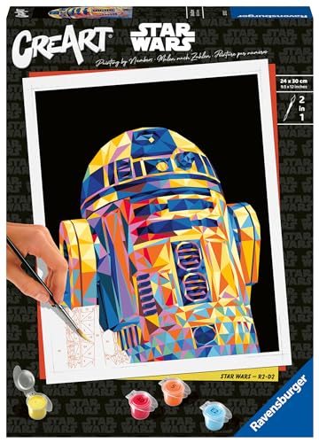 Ravensburger CreArt - Malen nach Zahlen 23730 - Star Wars - R2-D2 - ab 12 Jahren, Geschenke für Männer, Frauen und Kinder, Star Wars Geschenk zum Vatertag und anderen Anlässen von Ravensburger