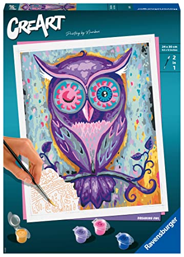 Ravensburger CreArt - Malen nach Zahlen 28990 Dreaming Owl- Malen nach Zahlen Erwachsene - ab 12 Jahren von Ravensburger