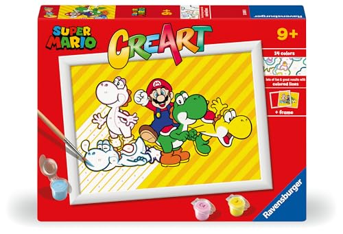 Ravensburger CreArt Serie D: Super Mario, Malset nach Zahlen, enthält ein vorgedrucktes Brett, einen Pinsel, Farben und Zubehör, kreatives Spiel für Jungen und Mädchen ab 9 Jahren Ravensburger CreArt Serie D: Super Mario, Malset nach Zahlen, enthält ein vorgedrucktes Brett, einen Pinsel, Farben und Zubehör, kreatives Spiel für Jungen und Mädchen ab 9 Jahren von Ravensburger