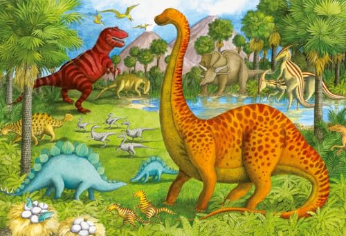 Ravensburger Dinosaurier-Freunde – 24-teiliges Bodenpuzzle für Kinder | fördert Problemlösungsfähigkeiten | Familienfreundlicher Spaß | Nachhaltiges Bauen von Ravensburger