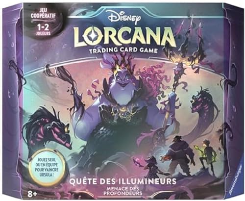 Ravensburger Disney Lorcana TCG – Die Rückkehr von Ursula – Sammelkartenspiel TCG – Box Quest der Illumineurs Bedrohung der Tiefen – ab 8 Jahren französische Version von Ravensburger