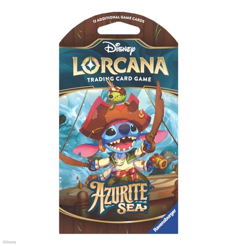 Ravensburger Disney Lorcana TCG: Azurite Sea Assorted Single Booster Pack (12 Karten) | Sammelkarten | Ideal für Disney-Fans & TCG-Spieler | Geeignet für Kinder ab 8 Jahren von Ravensburger