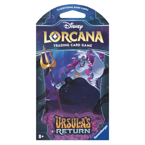 Ravensburger Disney Lorcana TCG: Ursula's Return sortiertes einzelnes Booster-Pack (12 Karten) für Kinder ab 8 Jahren von Ravensburger