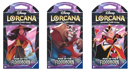 Ravensburger Disney Lorcana: Rise of the Floodborn TCG Booster Pack Sleeved for Ages 8 and Up von Ravensburger