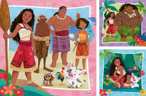 Ravensburger Disney Moana Puzzle-Set für Kinder, 3 x 49 Teile, einzigartiges Design, Softclick-Technologie, fördert Konzentration und Kreativität von Ravensburger