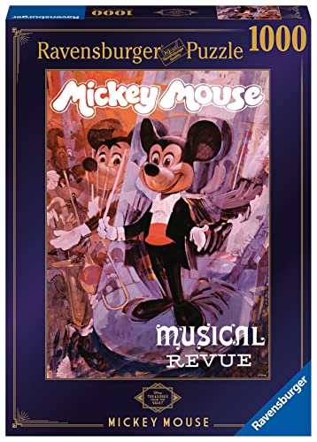 Ravensburger Disney Treasures from The Vault Mickey Mouse Musical Conductor 1000 Teile Puzzle für Erwachsene Jedes Teil ist einzigartig, Softclick Technologie bedeutet, dass Teile perfekt von Ravensburger