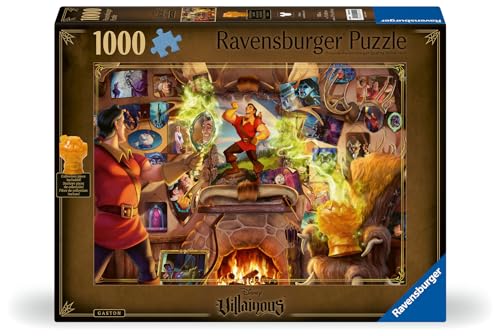 Ravensburger Disney Villainous: Gaston und Figur, 1000 Teile Puzzle für Erwachsene - 12001125 - Handwerkliches Werkzeug, Made in Germany, jedes Teil zusammen von Ravensburger