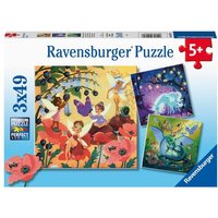 Puzzle Ravensburger Einhorn, Drache und Fee 3 X 49 Teile von Ravensburger