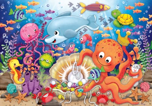 Ravensburger Fishie's Fortune 24-teiliges Riesenbodenpuzzle für Kinder - 03041 - Jedes Stück ist EIN Unikat, Teile passen perfekt zusammen von Ravensburger