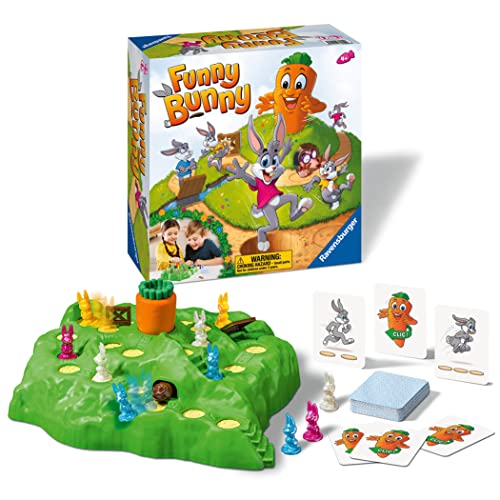 Ravensburger 21558 Bunny Hasen-Spiel für Kinder ab 5 Jahren – schnelle und lustige Familien-Brettspiele, grün, 26,5 x 26,5 x 11,2 cm von Ravensburger