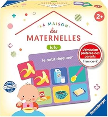 Ravensburger - Lernspiel – Loto – La Maison des Kindergartens – EIN erstes Lernspiel mit Beobachtung, Vereinsverein und Auswendiglernen – ab 2 Jahren – 22493, Pastellfarben von Ravensburger