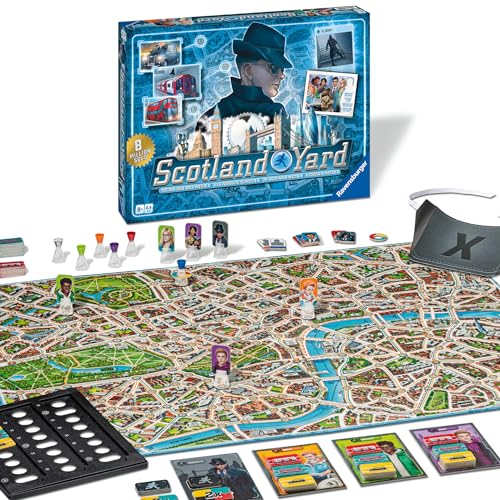 Ravensburger Gesellschaftsspiel 27515 - Scotland Yard - Spiel ab 8 Jahre, Familienspiel, Brettspiel für Kinder und Erwachsene, Spiel des Jahres, für 2-6 Spieler von Ravensburger