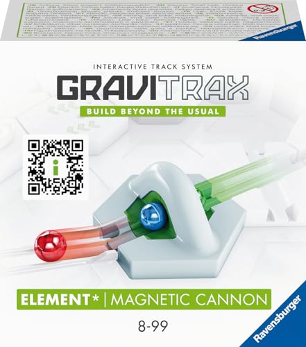 Ravensburger GraviTrax Element Magnetic Cannon 22413 - Erweiterung für deine Kugelbahn - Murmelbahn und Konstruktionsspielzeug ab 8 Jahre, Grey von Ravensburger