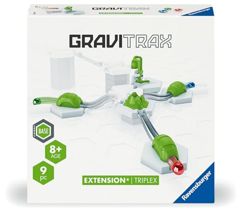 Ravensburger GraviTrax Extension Triplex 24857 - Ideales Zubehör für das GraviTrax Kugelbahnsystem. Kombinierbar mit Allen Startersets, Extensions und Elements, Konstruktionsspielzeug ab 8 Jahren von Ravensburger