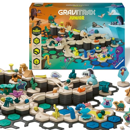 Ravensburger GraviTrax Junior Starter-Set XXL 27059 - Murmelbahn überwiegend aus nachwachsenden Rohstoffen mit Themenwelten, Lernspielzeug und Konstruktionsspielzeug für Jungs und Mädchen ab 3 Jahren von Ravensburger