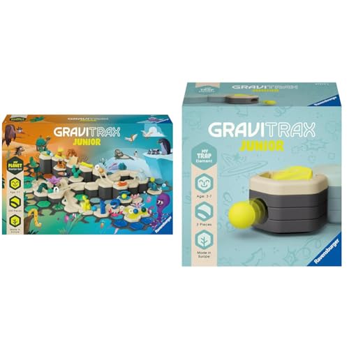 Ravensburger GraviTrax Junior Starter-Set XXL & GraviTrax Junior Element Trap - Erweiterbare Kugelbahn für Kinder von Ravensburger