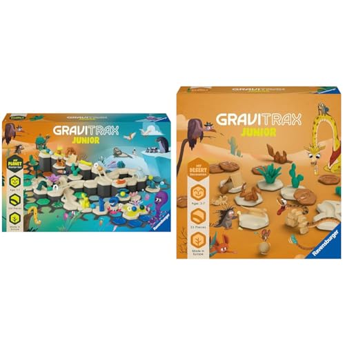 Ravensburger GraviTrax Junior Starter-Set XXL & GraviTrax Junior Extension Desert - Erweiterbare Kugelbahn für Kinder von Ravensburger