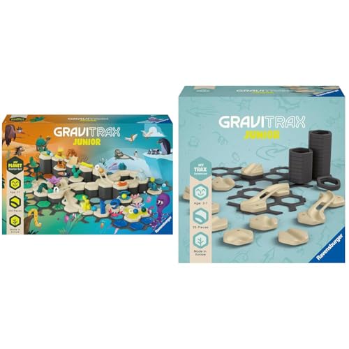 Ravensburger GraviTrax Junior Starter-Set XXL & GraviTrax Junior Extension Trax - Erweiterbare Kugelbahn für Kinder von Ravensburger