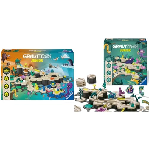 Ravensburger GraviTrax Junior Starter-Set XXL & GraviTrax Junior Starter-Set L Jungle -Erweiterbare Kugelbahn für Kinder von Ravensburger