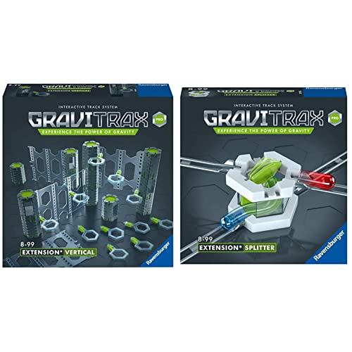 Ravensburger GraviTrax PRO Erweiterung Vertical -ab 8 Jahren & 26170 - GraviTrax PRO Erweiterung Splitter - Ideales Zubehör für spektakuläre Kugelbahnen von Ravensburger