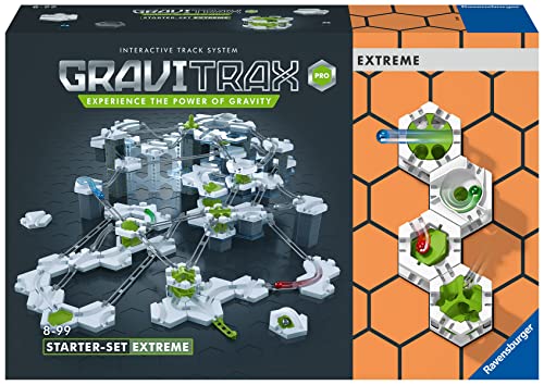 Ravensburger GraviTrax PRO Starter-Set Extreme - Erweiterbare Kugelbahn für Kinder, Interaktive Murmelbahn, Lernspielzeug und Konstruktionsspielzeug ab 8 Jahren von Ravensburger