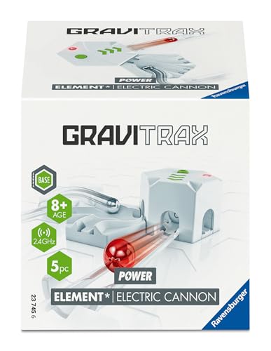 Ravensburger GraviTrax Power Element Electric Cannon 23745 - elektronische Erweiterung für Deine Kugelbahn - Murmelbahn und Konstruktionsspielzeug ab 8 Jahre von Ravensburger