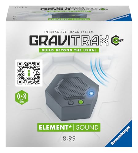 Ravensburger GraviTrax Power Element Sound 27466 - GraviTrax Erweiterung für Deine Kugelbahn - Murmelbahn und Konstruktionsspielzeug ab 8 Jahren, GraviTrax Zubehör kombinierbar mit Allen Produkten von Ravensburger