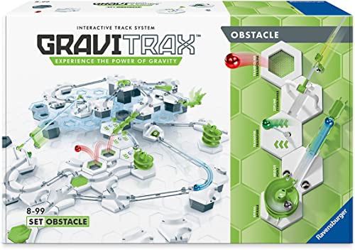 Ravensbuger GraviTrax Starter-Set Obstacle - Erweiterbare Kugelbahn für Kinder, Interaktive Murmelbahn, Lernspielzeug und Konstruktionsspielzeug ab 8 Jahren von Ravensburger